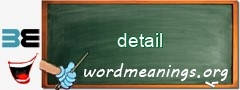 WordMeaning blackboard for detail